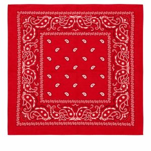 Red Paisley Cotton Bandana for Men & Women Pack of 6 Pcs – 55 x 55 cm